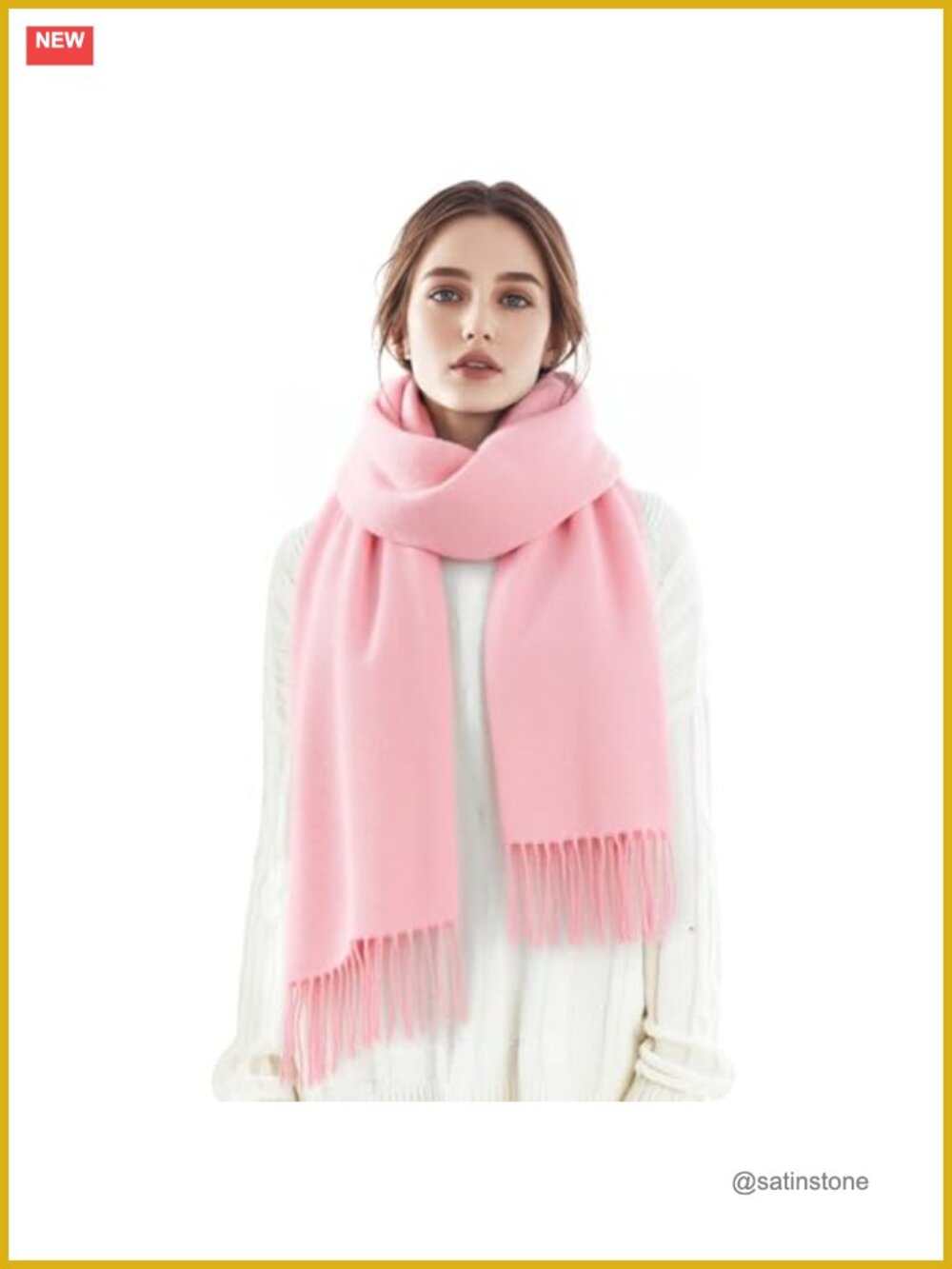 Pashmina Shawl Wrap, Long Blanket Scarf, Cashmere-like Acrylic Scarf for Women